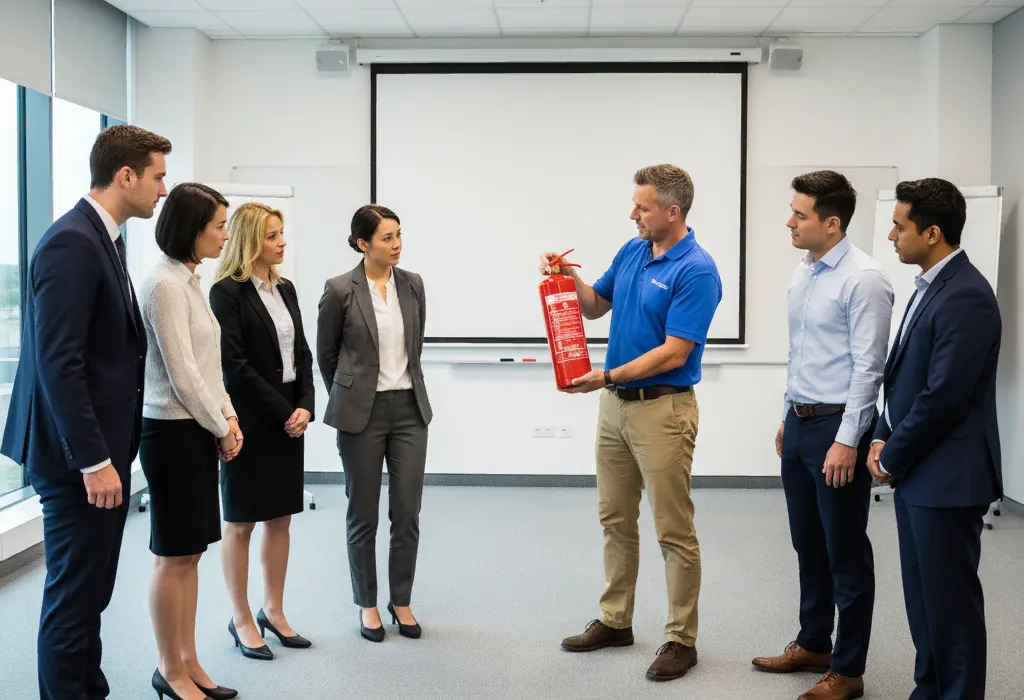 Capacitación de personal en uso de extintores y evacuación