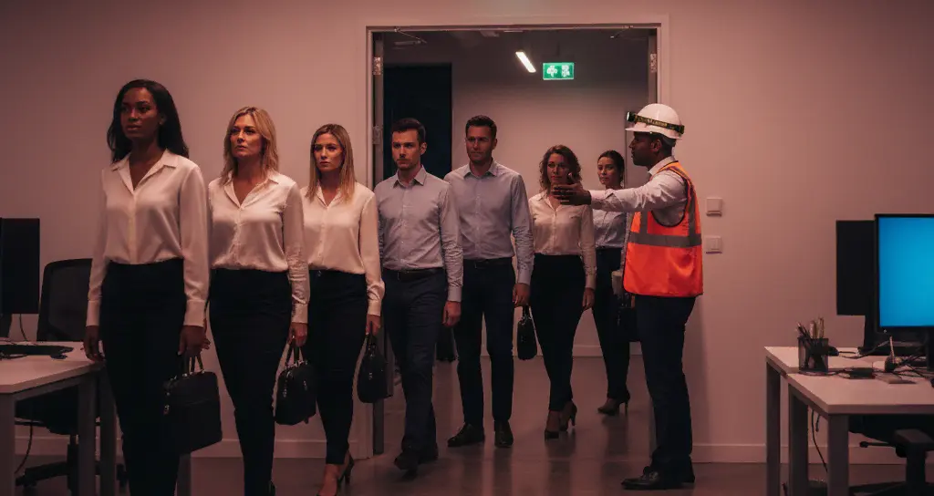 Simulacro de evacuación exitoso en oficina corporativa